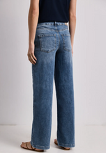 Load image into Gallery viewer, STREET ONE<BR>
Wide Leg Jean with Button Details<BR>
Blue<BR>
