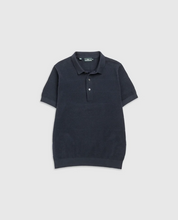 Load image into Gallery viewer, RODD AND GUNN<BR>
Mason's Flat Knit Polo<BR>
Midnight, Teal<BR>
