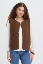 Load image into Gallery viewer, FRANSA<BR>
FRGWYNNE Waistcoat<BR>
Brown<BR>
