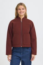 Load image into Gallery viewer, FRANSA<BR>
Joa Zip Up Jacket<BR>
Burgundy<BR>
