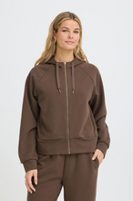Load image into Gallery viewer, FRANSA<BR>
Priya Full Zip Hoodie<BR>
Brown<BR>
