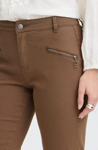 Load image into Gallery viewer, FRANSA<BR>
Zenia Trousers<BR>
Brown<BR>
