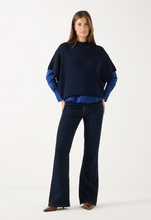 Load image into Gallery viewer, MORE AND MORE <BR>
Knit Cape Pullover<BR>
Navy<BR>
