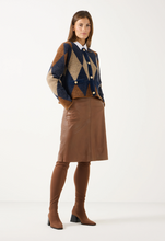 Load image into Gallery viewer, MORE AND MORE<BR>
Argyle Cardigan<BR>
Navy Tan<BR>
