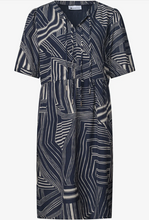 Load image into Gallery viewer, STREET ONE<BR>
Knee Length Dress with Ribbon Details<BR>
Darkest Blue<BR>
