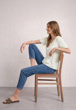 Load image into Gallery viewer, STREET ONE<BR>
Blouse with V Neck<BR>
Cream<BR>
