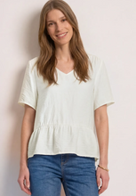 Load image into Gallery viewer, STREET ONE<BR>
Blouse with V Neck<BR>
Cream<BR>
