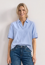 Load image into Gallery viewer, STREET ONE<BR>
Chambray Blouse<BR>
Blue<BR>
