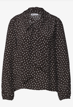 Load image into Gallery viewer, STREET ONE<BR>
Long Sleeve Blouse with Bow Details<BR>
Brown<BR>
