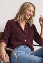 Load image into Gallery viewer, STREET ONE<BR>
Cord Shirt<BR>
Wine<BR>
