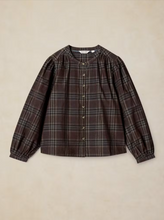 Load image into Gallery viewer, WHITE STUFF<BR>
Lana Check Cord Top<BR>
Brown Multi<BR>
