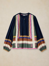 Load image into Gallery viewer, WHITE STUFF<BR>
Lana Print Blouse<BR>
Navy Print<BR>
