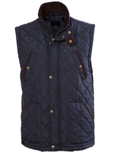 Load image into Gallery viewer, VEDONEIRE<BR>
Quilted Gilet Storm Flap Jacket<BR>
Navy<BR>
