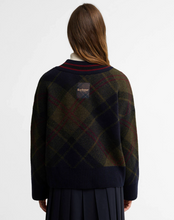 Load image into Gallery viewer, BARBOUR<BR>
Shadow V Neck Tartan Wool Jumper<BR>
Shadow<BR>
