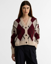 Load image into Gallery viewer, BARBOUR<BR>
Harleigh Wool Blend Cardigan<BR>
Multi<BR>

