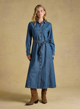 Load image into Gallery viewer, JOULES<BR>
Denim Western Dress<BR>
Denim<BR>

