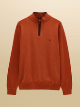 Load image into Gallery viewer, JOULES<BR>
Hillside Quarter Zip Knit Sweater<BR>
Orange<BR>
