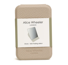 Load image into Gallery viewer, ALICE WHEELER<BR>
Mini Folding Mirror<BR>
Stone<BR>
