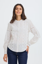 Load image into Gallery viewer, FRANSA<BR>
Bessy Lace Blouse<BR>
Beige<BR>
