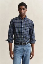 Load image into Gallery viewer, GANT<BR>
Poplin Check Shirt<BR>
Indigo<BR>
