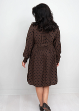 Load image into Gallery viewer, FRANSA<BR>
Dara Polko Dot Dress<BR>
Brown/Black<BR>

