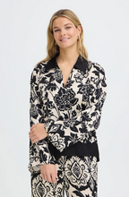 Load image into Gallery viewer, FRANSA<BR>
Lotti Blouse<BR>
Black/Cream<BR>
