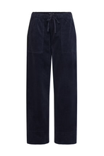 Load image into Gallery viewer, FRANSA<BR>
Salomi Cord Trousers<BR>
Navy<BR>
