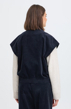 Load image into Gallery viewer, FRANSA<BR>
Salomi Waistcoat<BR>
Navy<BR>
