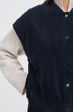 Load image into Gallery viewer, FRANSA<BR>
Salomi Waistcoat<BR>
Navy<BR>
