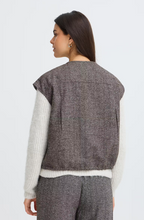 Load image into Gallery viewer, FRANSA<BR>
Vea Tweed Blazer Waistcoat<BR>
Hot Fudge Brown<BR>
