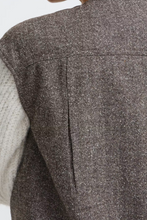 Load image into Gallery viewer, FRANSA<BR>
Vea Tweed Blazer Waistcoat<BR>
Hot Fudge Brown<BR>
