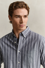 Load image into Gallery viewer, GANT<BR>
Poplin Melange Stripe Shirt<BR>
Indigo<BR>
