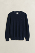 Load image into Gallery viewer, GANT<BR>
Waffle Knit Sweater<BR>
Navy<BR>
