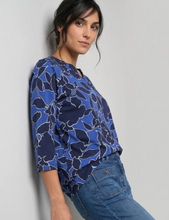 Load image into Gallery viewer, OLSEN<BR>
Cobalt Blue Pattern Top<BR>
Blue<BR>

