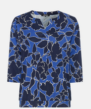 Load image into Gallery viewer, OLSEN<BR>
Cobalt Blue Pattern Top<BR>
Blue<BR>
