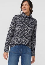 Load image into Gallery viewer, OLSEN<BR>
Funnel Neck Jersey Sweatshirt<BR>
Ink<BR>
