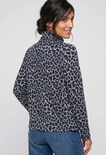 Load image into Gallery viewer, OLSEN<BR>
Funnel Neck Jersey Sweatshirt<BR>
Ink<BR>
