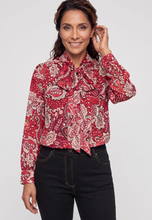 Load image into Gallery viewer, OLSEN<Br>
Paisley Blouse<BR>
Red<BR>
