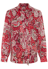 Load image into Gallery viewer, OLSEN<Br>
Paisley Blouse<BR>
Red<BR>
