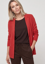 Load image into Gallery viewer, OLSEN<BR>
Sweater Knit Blazer Cardigan<BR>
Red<BR>
