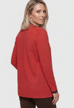 Load image into Gallery viewer, OLSEN<BR>
Sweater Knit Blazer Cardigan<BR>
Red<BR>
