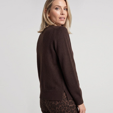 Load image into Gallery viewer, OLSEN<BR>
Henry Fit V Neck Jumper<BR>
Brown<BR>
