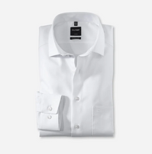 Load image into Gallery viewer, OLYMP<BR>
Long Sleeve Modern Shirt<BR>
White, Blue<BR>
