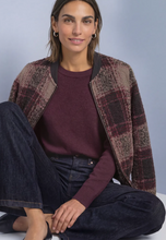 Load image into Gallery viewer, STREET ONE<BR>
Fluffy Check Long Sleeve Jacket<BR>
Brown multi<BR>
