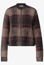 Load image into Gallery viewer, STREET ONE<BR>
Fluffy Check Long Sleeve Jacket<BR>
Brown multi<BR>
