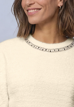Load image into Gallery viewer, STREET ONE<BR>
Fluffy Jumper with Rhinestones<BR>
Cream<BR>

