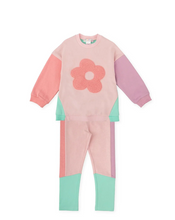 Load image into Gallery viewer, AGATHA RUIZ DE LA PRADA<BR>
2 Pieces Sweatshirt and Pink Flower Set<BR>
Pink/Blue<BR>

