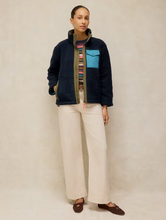 Load image into Gallery viewer, WHITE STUFF<BR>
Borg Fleece<BR>
Navy/Green<BR>
