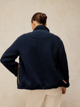 Load image into Gallery viewer, WHITE STUFF<BR>
Borg Fleece<BR>
Navy/Green<BR>
