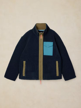Load image into Gallery viewer, WHITE STUFF<BR>
Borg Fleece<BR>
Navy/Green<BR>
